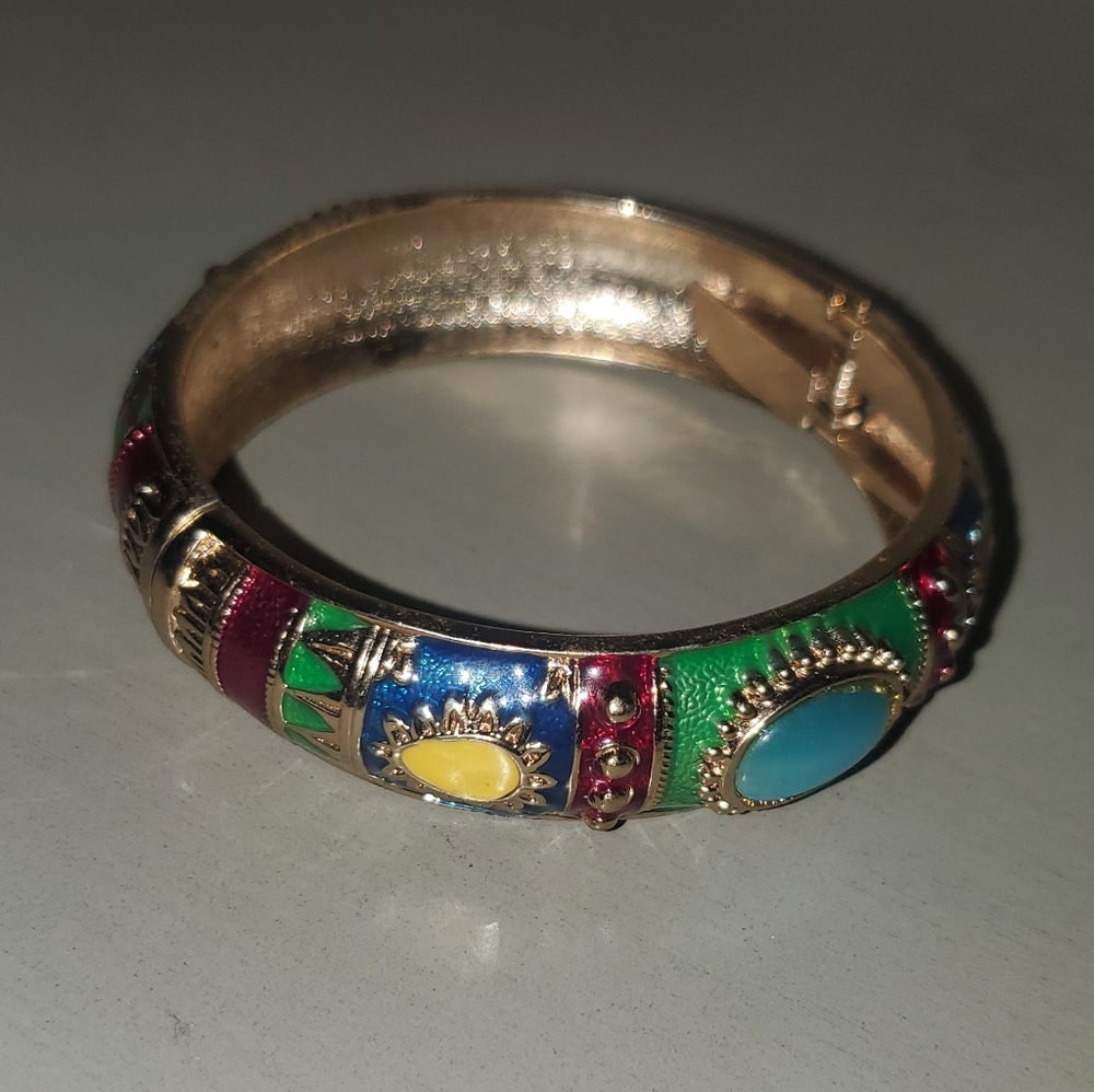 Jeweled Protection Bracelet Spell Binder Colorful Bangle - Picture 3 of 3